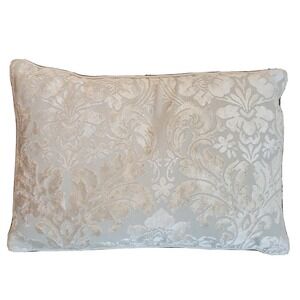 Rodeo Home Damask  Silver Velvet  Pillow Feather Fill  Insert  24" x 16" Pillow